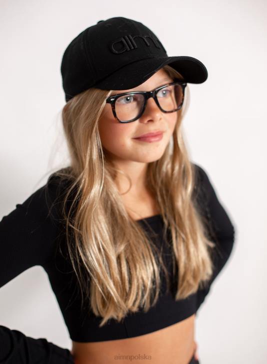 Akcesoria JF4L885 Dzieci AIM'N czarna czapka z mini logo