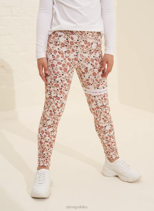 odzież JF4L81 Dzieci AIM'N Rajstopy w paski w kolorze fleur rouge