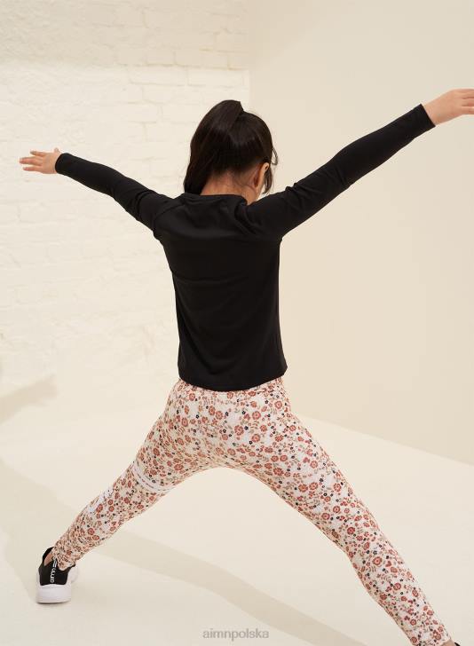 odzież JF4L894 Dzieci AIM'N czarny całodniowy mini z długim rękawem