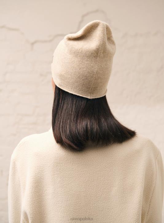 Akcesoria JF4L772 kobiety AIM'N beżowa czapka z miękkiej dzianiny