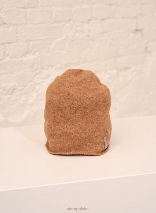 Akcesoria JF4L827 kobiety AIM'N Camelowa czapka z miękkiej dzianiny
