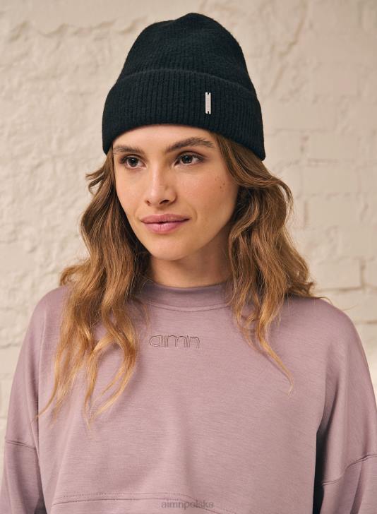 Akcesoria JF4L829 kobiety AIM'N Czarna czapka z miękkiej dzianiny