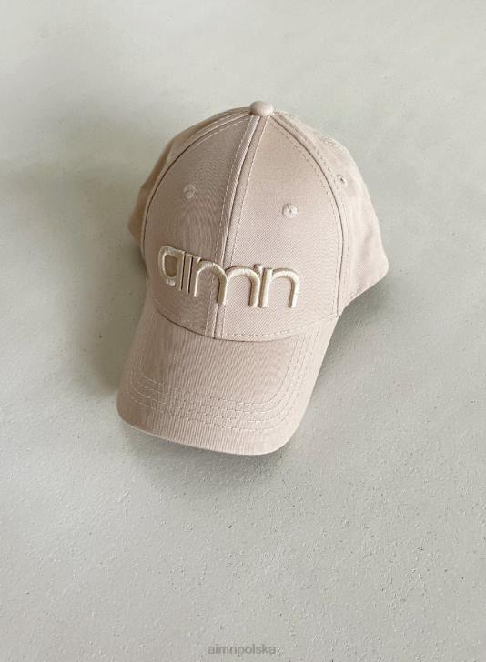 Akcesoria JF4L765 kobiety AIM'N beżowa czapka z logo