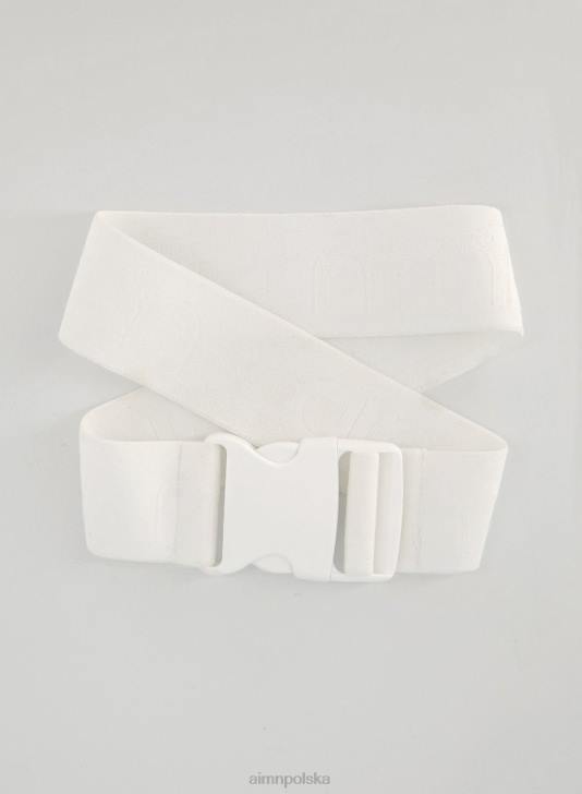 Akcesoria JF4L843 kobiety AIM'N Pasek z klamrą z logo w kolorze złamanej bieli