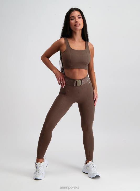 Akcesoria JF4L848 kobiety AIM'N Elastyczny pasek z klamrą z logo macchiato