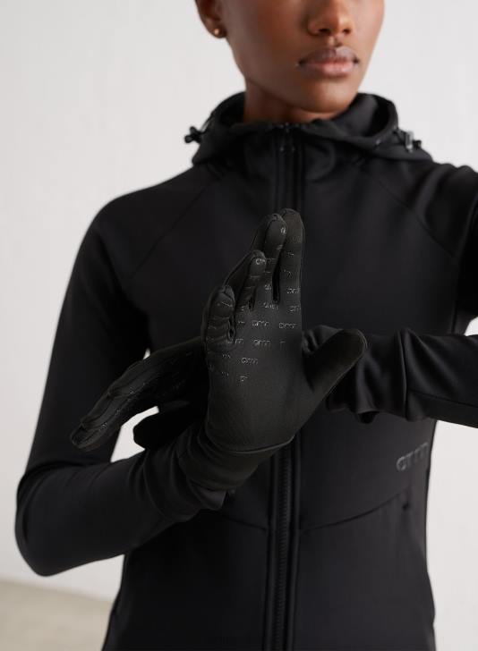 Akcesoria JF4L787 kobiety AIM'N Czarne rękawiczki do biegania zimowego tempa