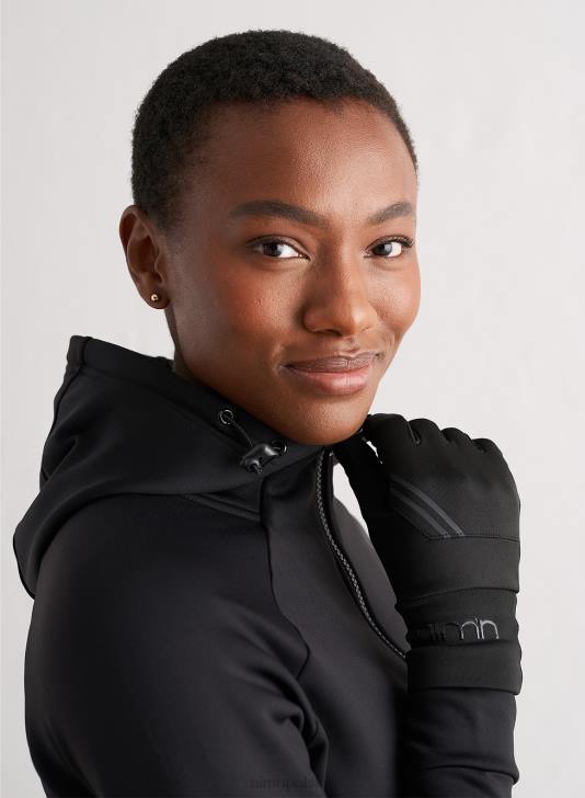 Akcesoria JF4L787 kobiety AIM'N Czarne rękawiczki do biegania zimowego tempa