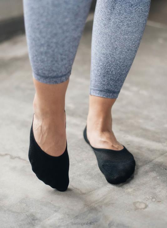 Akcesoria JF4L793 kobiety AIM'N 3-pak czarnych, niewidocznych skarpetek treningowych