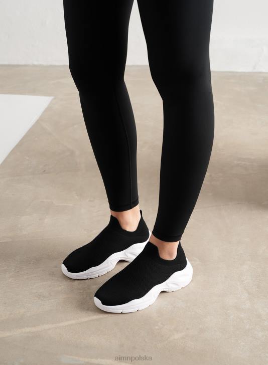 buty JF4L752 kobiety AIM'N czarne trampki Aim High