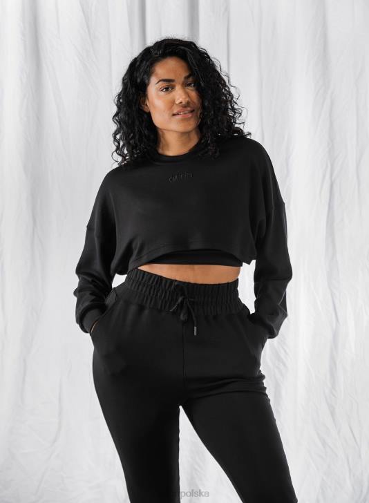odzież JF4L642 kobiety AIM'N czarna, wygodna bluza o luźnym kroju