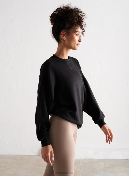 odzież JF4L646 kobiety AIM'N czarna wygodna bluza