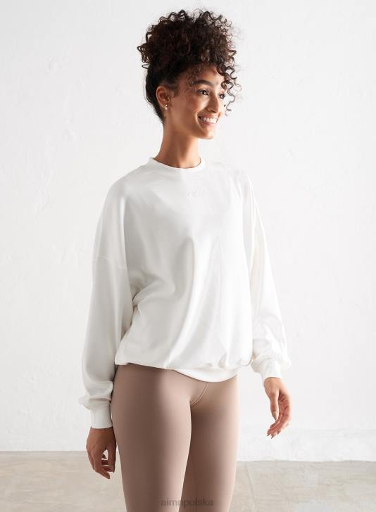 odzież JF4L653 kobiety AIM'N wygodna bluza w kolorze złamanej bieli