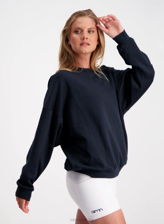 odzież JF4L654 kobiety AIM'N granatowa wygodna bluza