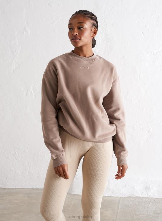 odzież JF4L658 kobiety AIM'N Bluza z logo espresso