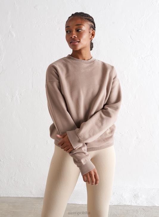 odzież JF4L658 kobiety AIM'N Bluza z logo espresso