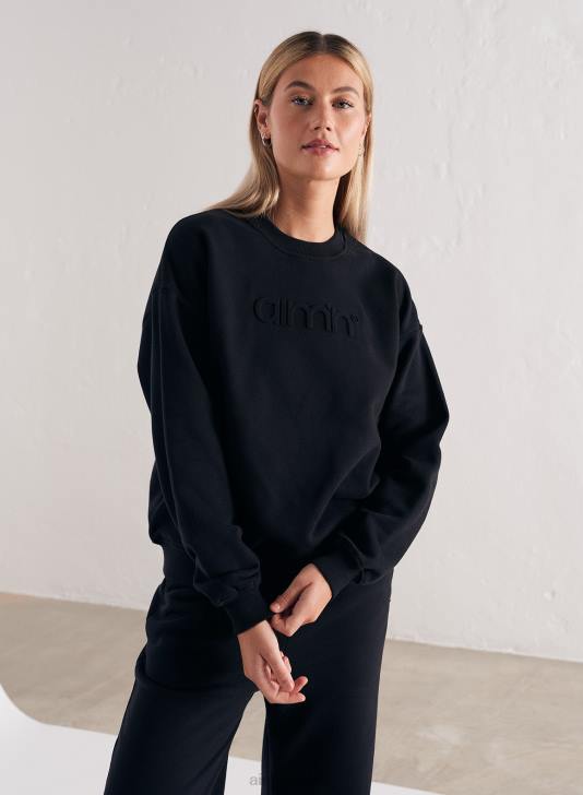 odzież JF4L667 kobiety AIM'N czarna bluza z logo