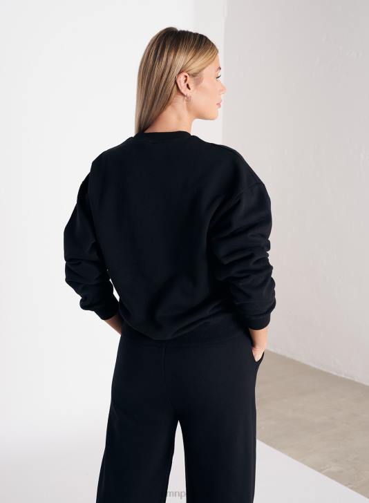 odzież JF4L667 kobiety AIM'N czarna bluza z logo