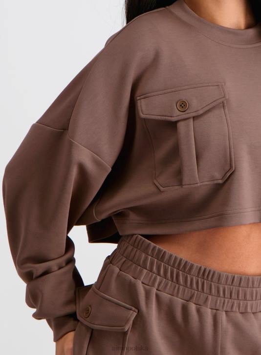 odzież JF4L675 kobiety AIM'N Wygodna bluza cargo macchiato