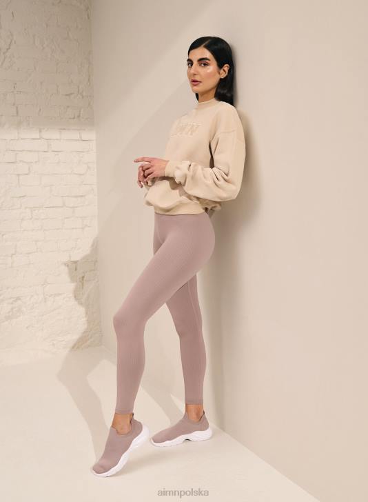 odzież JF4L676 kobiety AIM'N beżowa bluza studencka