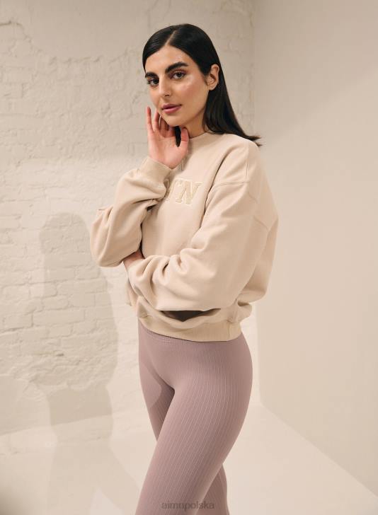 odzież JF4L676 kobiety AIM'N beżowa bluza studencka