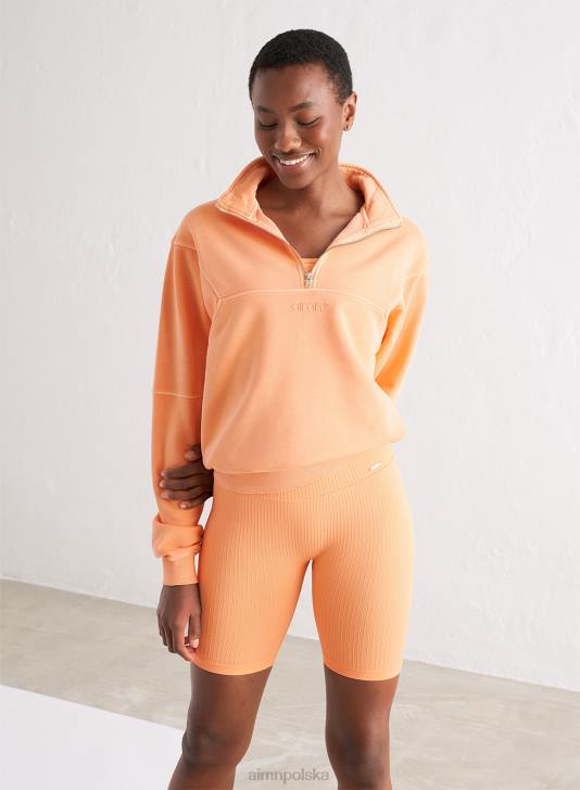 odzież JF4L679 kobiety AIM'N Bluza z logo papai i zamkiem błyskawicznym do połowy