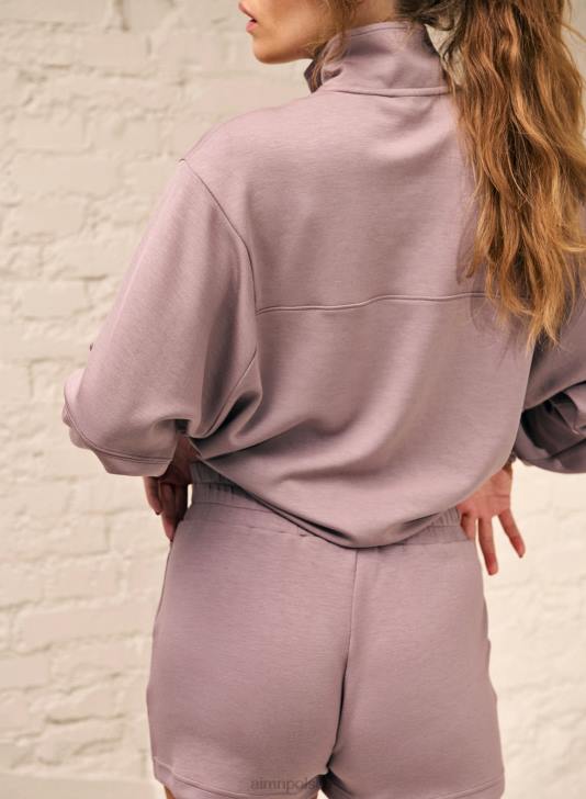 odzież JF4L682 kobiety AIM'N wygodny, zapinany na zamek błyskawiczny w kolorze brudnego fioletu