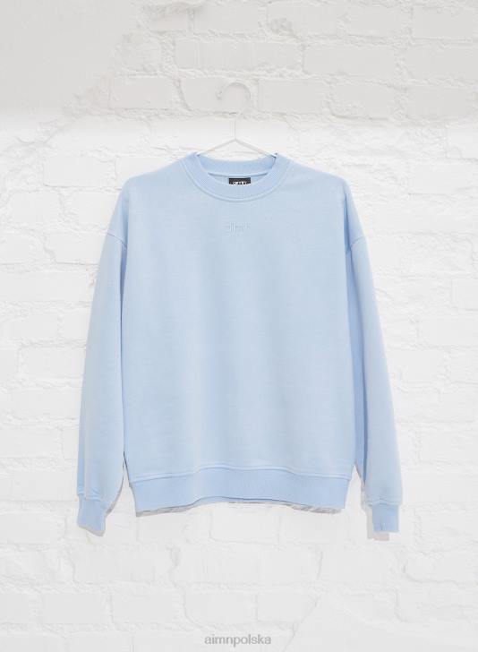 odzież JF4L687 kobiety AIM'N jasnoniebieska, sprana bluza