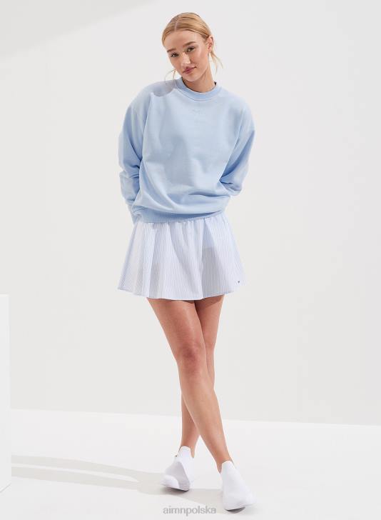 odzież JF4L687 kobiety AIM'N jasnoniebieska, sprana bluza