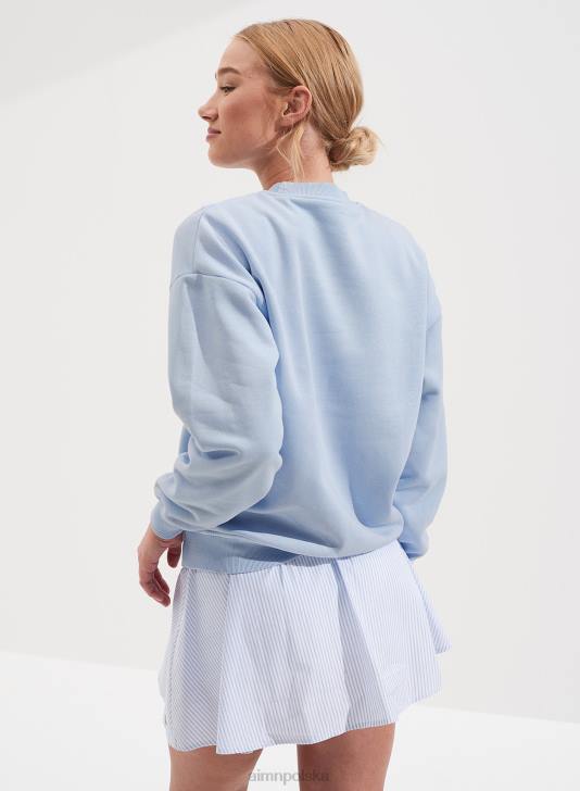odzież JF4L687 kobiety AIM'N jasnoniebieska, sprana bluza
