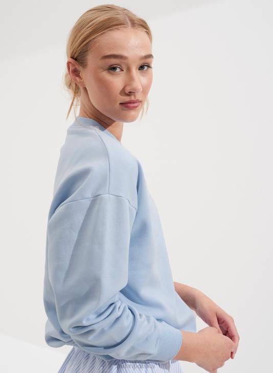 odzież JF4L687 kobiety AIM'N jasnoniebieska, sprana bluza