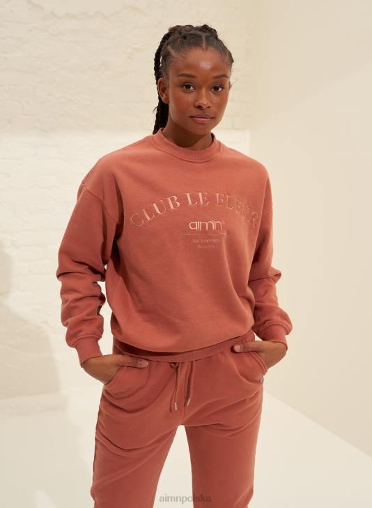 odzież JF4L691 kobiety AIM'N różowa bluza CLF