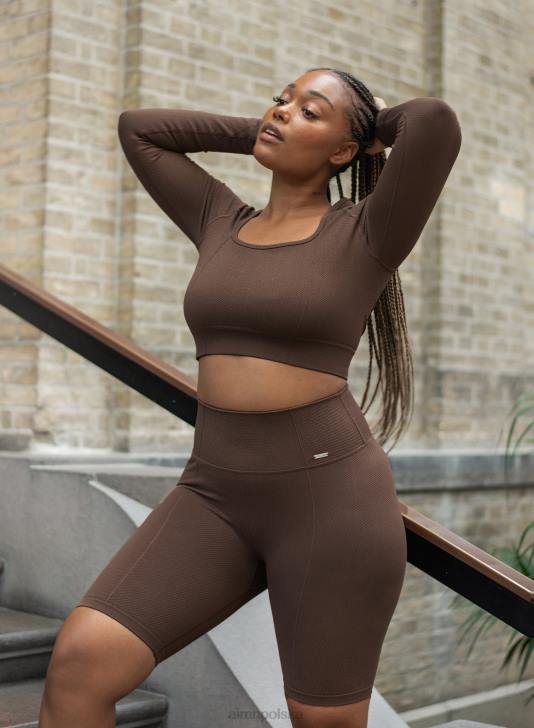 odzież JF4L318 kobiety AIM'N macchiato luxe, bezszwowy, krótki rękaw