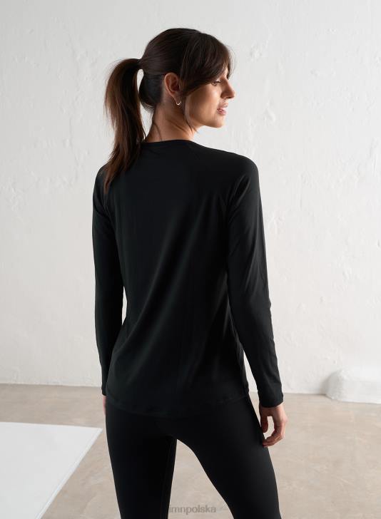 odzież JF4L366 kobiety AIM'N czarny, miękki, podstawowy brzeg, długi rękaw