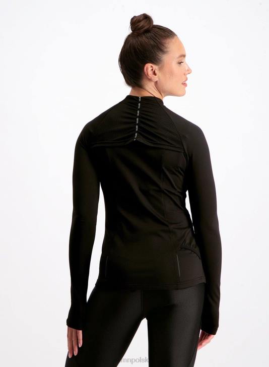 odzież JF4L374 kobiety AIM'N czarna warstwa środkowa z długim rękawem