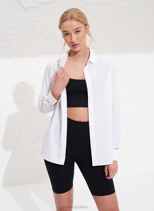odzież JF4L383 kobiety AIM'N idealna biała koszula