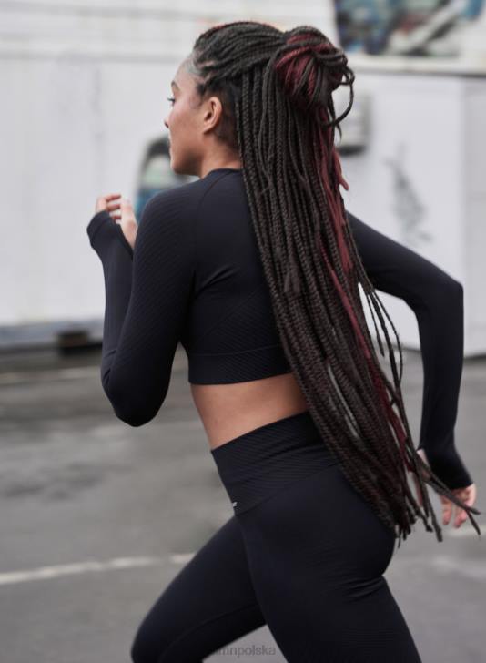 odzież JF4L384 kobiety AIM'N czarny, bezszwowy, krótki rękaw