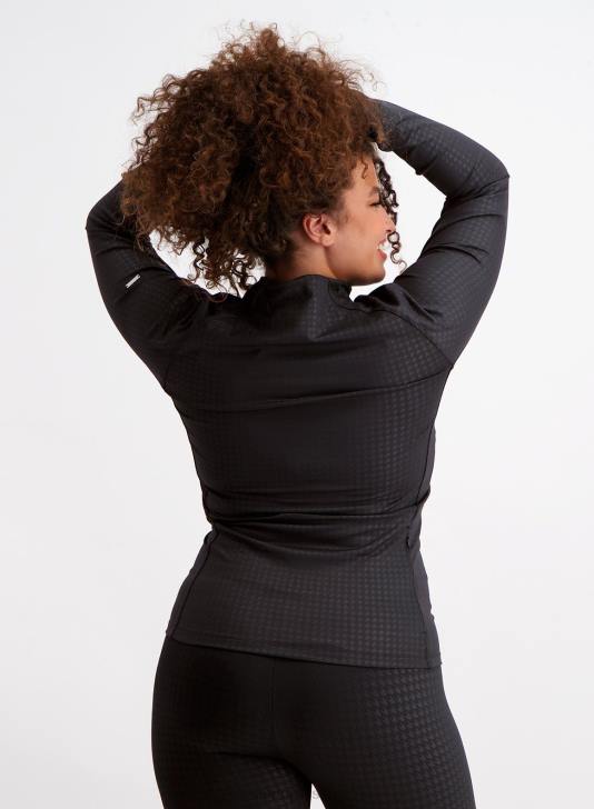 odzież JF4L410 kobiety AIM'N Czarny, długi rękaw, zapinany na zamek