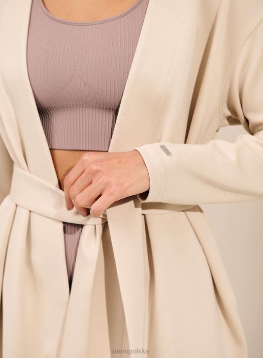 odzież JF4L440 kobiety AIM'N Wygodny, kopertowy kardigan w kolorze szarym