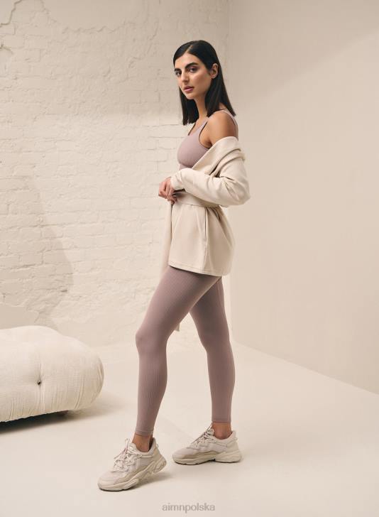 odzież JF4L440 kobiety AIM'N Wygodny, kopertowy kardigan w kolorze szarym