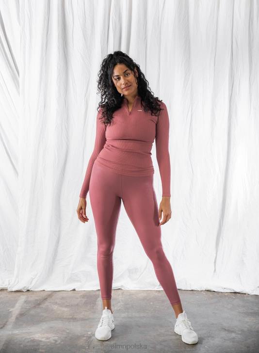 odzież JF4L454 kobiety AIM'N Różowy, prążkowany, bezszwowy zamek z długim rękawem