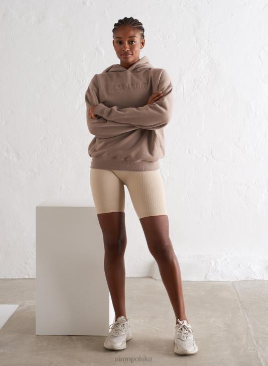 odzież JF4L644 kobiety AIM'N Kaptur z logo espresso