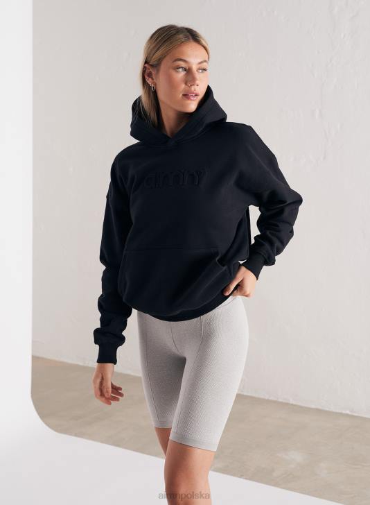 odzież JF4L656 kobiety AIM'N Czarny kaptur z logo