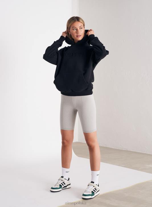 odzież JF4L656 kobiety AIM'N Czarny kaptur z logo