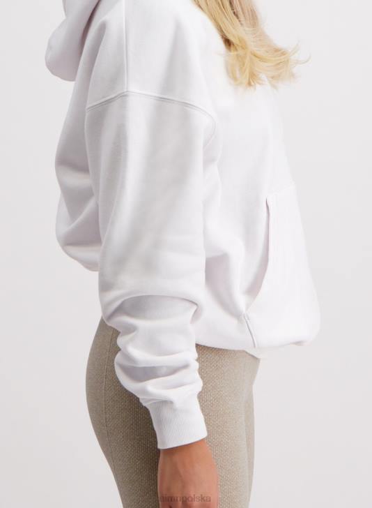 odzież JF4L657 kobiety AIM'N biały, duży kaptur z logo