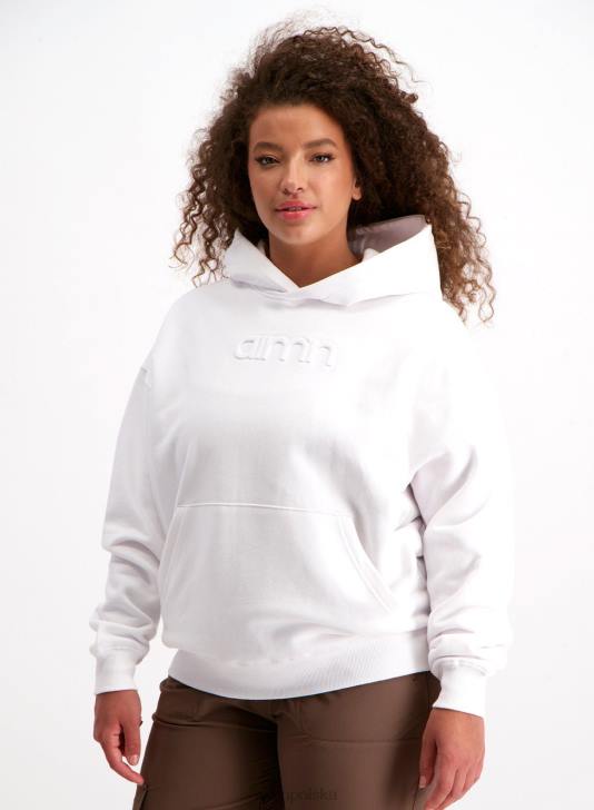 odzież JF4L657 kobiety AIM'N biały, duży kaptur z logo