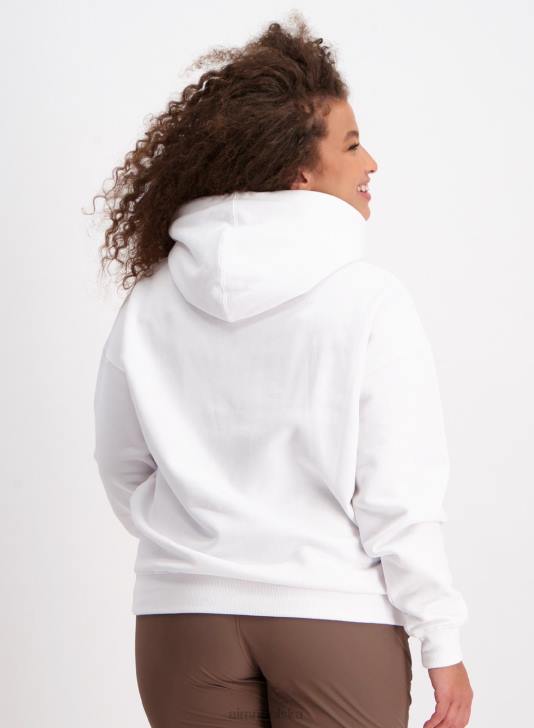 odzież JF4L657 kobiety AIM'N biały, duży kaptur z logo