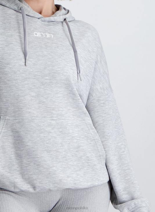 odzież JF4L681 kobiety AIM'N Wygodny kaptur w jasnoszarym melanżu