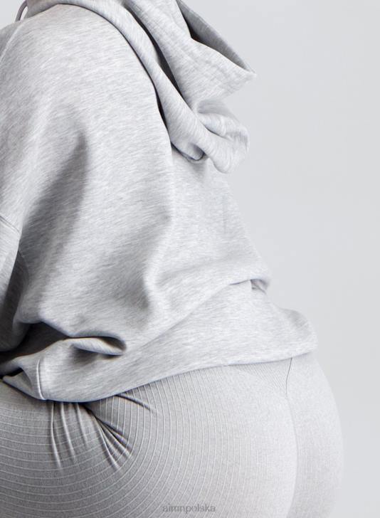 odzież JF4L681 kobiety AIM'N Wygodny kaptur w jasnoszarym melanżu