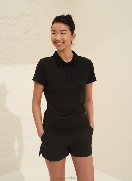 odzież JF4L406 kobiety AIM'N czarne klasyczne polo