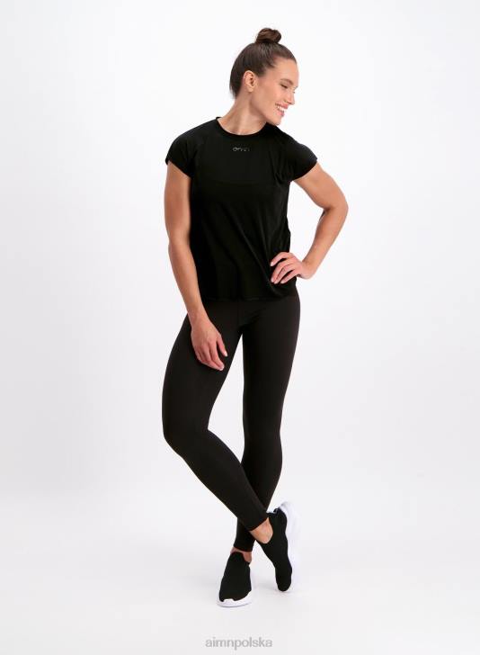 odzież JF4L420 kobiety AIM'N czarny, przezroczysty, techniczny rękaw z czapką